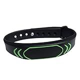 YARONGTECH Pulseira RFID 13 56 MHZ ISO14443A Pulseira De Silicone Impermeável Ajustável Pacote Com 10 Preto 