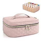 Yarwo Bolsa De Armazenamento De óleos Essenciais Para 24 Garrafas 5 30 Ml Estojo Organizador De Viagem Para óleos Essenciais E Acessórios Malva Pálida Apenas Bolsa 