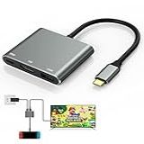 YCCSKY Switch Dock For Nintendo Switch OLED USB C To HDMI Multiport Hub Portable 4K HDMI Switch Adapter Docking Station Support TV Mode Steam Deck Samsung DeX Laptop PC Grey