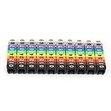 Yctze Marcador De Cabo Colorido Design Durável Clipe Conveniente Cabos De Fácil Identificação 100PCS KCM 4MM 4 Quadrados