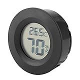 Yctze Mini Termômetro Digital LCD Higrômetro Medidor De Umidade De Temperatura Redonda Para Dragões Barbudos Répteis Lagartixas Com Crista Biotério E Terrário Acessórios De