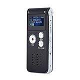 Yeacher 8GB Intelligent Digital Áudio Voz Gravador Telefone Ditafone MP3 Music Player Voz Ativar VAR AB Repetição