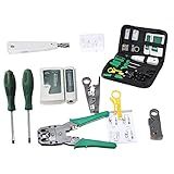 Yeacher 9 Em 1 Lan Network Fcable Tester Crimper Alicate Kit Ferramenta De Mão Cat5 Rj45 Rj11 Rj12 Decapagem Fazer Teste Do Conector Ethernet