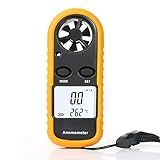 Yeacher Medidor Portátil De Velocidade Do Vento Anemômetro Medidores De Vento Portáteis Termômetro De Fluxo De Ar Com Luz De Fundo LCD Para Windsurf Kiteflying Pesca Vela
