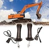 YELUBAARKE Excavator Joystic Handles-2Pcs 3 Button Excavator Joystick Levers 6Pin Aluminum Alloy For Doosan Daewoo DH DX 150 215 220 225 300 370-9C