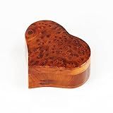 Yemma Goods Caixa De Anel Feita à Mão Em Forma De Coração Thuya Wood Burl - Caixa De Joias Decorativa (grande)