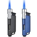 Yeuligo Pacote Com 2 Isqueiros De Butano Com Buraco De Fechadura Isqueiro De Bolso Com Janela Visível Isqueiro A Gás Ajustável E Recarregável Para Velas Cozinha Lareira Fogos De Artifício Sem Gá