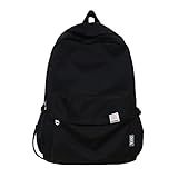 YFGBCX Linda Mochila Estética Feminina De Cor Sólida Leve E Clássica Para Laptop Preto 16 93x11 42x5 12in Bonita