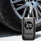 YFJJFY Compressor De Ar Portátil Com Inflador De Pneu Mini Com Bateria Recarregável De 4000 MAh- Bomba De Pneu Sem Fio 150 PSI- Luz De Emergência LED- Bomba De Ar Calibre De Pressão Para Carro Bicicleta Motocicleta Bola Inflável