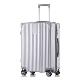 Ygm Malas Mala 2040 Prateado 55 Cm X 35cm X 25cm 10kg Com Ziper Extensor Abs Rodinhas 360 Leva Na Cabine Do Avisão Resistente