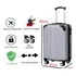 Ygm Malas Mala De Viagem 2060 Prateado 55 Cm X 35cm X 25cm 10kg Abs Rodinhas 360 Leva Na Cabine Do Avisão Resistente