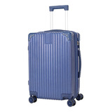 Ygm Malas Mala De Viagem Pequena 2040 Azul 55 Cm X 35cm X 25cm 10kg Com Ziper Extensor Abs Rodinhas 360 Leva Na Cabine Do Avisão Resistente