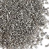 Yholin 6000 Peças De Contas De Corneta Contas De Tubo De Bordado Cinza Para Fabricação De Joias Pequenas Contas Curtas Para Artesanato Pulseira Faça Você Mesmo Colares Suprimentos 3 X 2 Mm