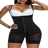 YIANNA Modelador De Corpo Feminino- Barriga- Bumbum- Levantador Coxas- Com Zíper- Virilha- Ya7257-Preto-M