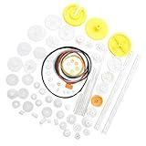 YIJU 82x Kits De Engrenagens Kits De Polia Correia Sem Fim Engrenagem De Redução Dupla Conjunto De Acessórios De Sortimento De Engrenagem Diy