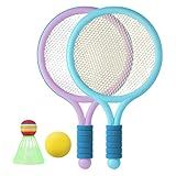 YIJU Conjunto De Raquetes De Tênis Infantil Durável Pai Criança Brinquedos Interativos 1 Peça Badminton Para Meninos Meninas Criança Esporte Jogar Jardim Roxo Azulado