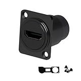 YiKaiEn Conector De Montagem Em Painel D HDMI 4K A 60Hz Com Capa à Prova D água Adaptador Acoplador HDMI Fêmea Para Fêmea Compatível Com 3D E 4K Extensível Para Carro Computador Blu Ray HDTV E