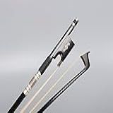 Yinfente 4 4 Arco De Violino Fibra De Carbono Sapo ébano Bom Relevo Tamanho Completo Bem Equilibrado Natural Cavalo Cabelo Peças De Violino 4 4 Flor 