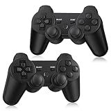 Yinjie PS3 Controller Wireless 2 Pack- With 2 Charging Cables- Compatible With Playstation 3 - Black