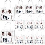 Yisncka 16 Peças De Sacos De Festa De Presente De PVC Transparente De Beisebol Com Alças- Sacolas Transparentes De Softball- 20 X 20 X 8 Cm- Bolsa Esportiva Para Lembrancinhas De Festa A Granel Para