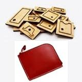 YJIUYUANQ Molde De Perfuração De Couro Molde De Corte Artesanal Matriz De Corte De Liga De Aço Com Placa De Madeira Para Artesanato Faça Você Mesmo Mini Porta Cartões Com Zíper Bolsa Para Moedas 