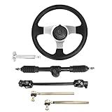 Ymiko Substituição De Cremalheira De Direção De Volante Para Motores De 150cc 250cc Cremalheira De Direção De Volante Kit De Haste De Direção De Eixo Ajustável Go Kart Quad Conjunto De Montagem