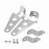 Ymiko Suportes De Farol De Motocicleta 26 Mm 2 Peças De Aço Inoxidável Ajustáveis Suportes De Montagem De Farol De Motocicleta Garfo Piloto 28 Mm 34 Mm Prata 
