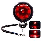 YnGia Lanterna Traseira Universal De Motocicleta Com Lente Vermelha 8 LED 12 V Lâmpada De Freio Estilo Bates Luz Traseira De LED Preta Para Har Ley Hon Da Yama Ha Su Zuki Bob Ber Chop Per