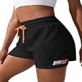 YOAKUKA Shorts Femininos 2 Em 1 Para Treino Academia Ioga Corrida Motociclista Tênis Saias Roupas De Verão Preto G