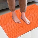 YOBEYI Tapete De Massagem Para Os Pés Tapete De Acupressão Reflexologia Dos Pés Placa De Massagem Para Banheiro Tapete De Ioga Antiderrapante Jogo Ao Ar Livre 4 Peças Laranja 