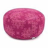 YOGATERIA Bodhi Almofada De Meditação Zafu Yoga Rondo Maharaja Puf De Assento Yoga Recheio De Kapok Fibra De Paina E Capa Em Algodão 17cm X Ø 32cm Lótus Amora 
