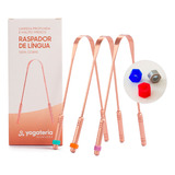 Yogateria Kit 3 Raspador Limpador De Língua Cobre Puro 100 