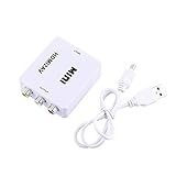 Yoidesu Conversor Adaptador Digital HDMI Para AV HDMI Para Composto Vídeo áudio AV CVBS Branco