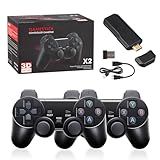 YoimJoyFun Wireless Retro Game Console 128G Game Stick Built In 40 000 Games 40 Emulators Dual Wireless Controllers Plug Play Video Game Consoles 4K HDMI Nostalgia Stick Game X2 For TV