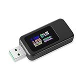 YOJOCK Testador Usb Multímetro Digital 4 30V 0 6 5A Qc 3 0 Medidor De Energia Tensão E Corrente Testador Detector Voltímetro Amperímetro Banco De Potência Capacidade Tester Com Ips Color Display