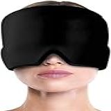 YONII Chapéu Para Dor De Cabeça- Envoltório De Cabeça Com Gelo Para Alívio Da Enxaqueca- Touca De Terapia De Compressão Elástica Quente E Fria Para Olhos Inchados- Alívio Do Estresse -Preto-