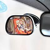 Yonput 1 Pacote Com Espelho Retrovisor Para Carro Bebê  Espelho De Observação Automática 2 Em 1  Espelho De Observação De Bebê De 9 5 Cm X 5 9 Cm  Convexo De ângulo Amplo De 360 Graus  Espelho Auxiliar Com Ventosa Ajustável  Acessórios Universais Para Segurança  Preto 