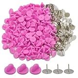 YOSAWA 100 Peças De Alfinetes De Lapela De PVC Para Alfinetes De Borracha Para Broche Gravata Chapéu Insígnia Rosa 