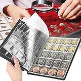 Yosoo Health Gear Álbum De Moedas 250 Bolsos 10 Páginas álbum De Moedas Para Colecionar Moedas Chapéus Fichas Medalhas Emblemas Etc Para Colecionadores De Moedas Durável E Conveniente Preto 