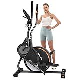 YOSUDA Máquina Elíptica Pro Cardio Climber Stepping- 3 Em 1 E Stepper De Escada- Cross Trainer De Fitness Corporal Total Com Sistema De Condução Magnética Hipersilencioso- 16 Resistências