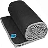 Youphoria Yoga Toalha De Microfibra Antiderrapante Tapete De Ioga Toalha 61 X 182 Cm Toalha Preta Costura Cinza