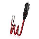 Yourkar Plugue Macho De Isqueiro Fundido- Cabo De Soquete De Isqueiro De 12 V Com Condutores- Adaptador Resistente- Conectores De Kit De Carregador De Bateria CC Para Carros- Acessórios Universais De