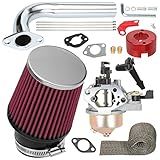 YOXUFA Adaptador De Filtro De Ar De Carburador Para Escape Tubo De Escape Estágio 2 Kit Para Predador 420cc 301cc 389cc GX390 GX270 GX240 Mini Bike Go Kart Carrinho De Golfe Barcos De Lama Corta Grama OHV Peças De Motor Clone