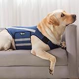 Yrenoer Colete De Ansiedade Para Cães Jaqueta Confortável Para Alívio Da Ansiedade Do Cachorro Camisas Respiráveis Para Cães Colete De Casaco Macio Para Ansiedade Para Cães Camisa De Trovão Calmante Para Animais De Estimação M Azul 