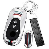 Ysbxitu Capa De Chave Com Controle Remoto De Metal Com 3 Botões Adequada Para Mercedes Benz Capa Inteligente Sem Chave Com Chaveiro Apto Para C E S M CLS CLK SL Class W223 S350 S400 S450 Capa De