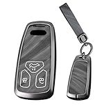 Ysbxitu Capa De Chaveiro Com Chaveiro 3 Botões Apto Para Audi A3 A4 S4 RS4 B9 A5 F5 S5 RS5 A6 A7 C8 A8 S8 D5 Q2 Q5 SQ5 FY Q7 Liga De Zinco Smart Key Shell Capa De Proteção Para Chave B Cinza