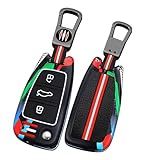 Ysbxitu Capa De Proteção De Silicone Com 3 Botões De Liga De Zinco E Noctilucente Capa De Chave Remota Com Chaveiro Adequada Para Audi C5 C6 A1 A3 A4 A5 A6 A7 A8 A6L B6 B7 Capa De Chave Com Suporte
