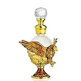 YU FENG Garrafa De Perfume Vintage Marrom águia De Vidro Decoração Antiga Frascos De Perfume De Vidro Recarregável Vazios 15 Ml Redondo Fosco 