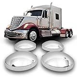 YUANJUFITT 4 Peças De Tampas De Cubo De Semi Caminhão De Metal Cúpula De 20 Polegadas Cromadas Tampas De Eixo Tampas De Roda Dianteira Traseira Conjunto Para Capas De Cubo De Caminhão Semi 20 3 Cm