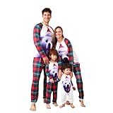 Yueary Conjuntos De Pijamas De Natal Combinando Para A Família Pijamas Estampados De Urso Polar Pijama Blusa E Calça Pijamas Bebê 18 24 Months